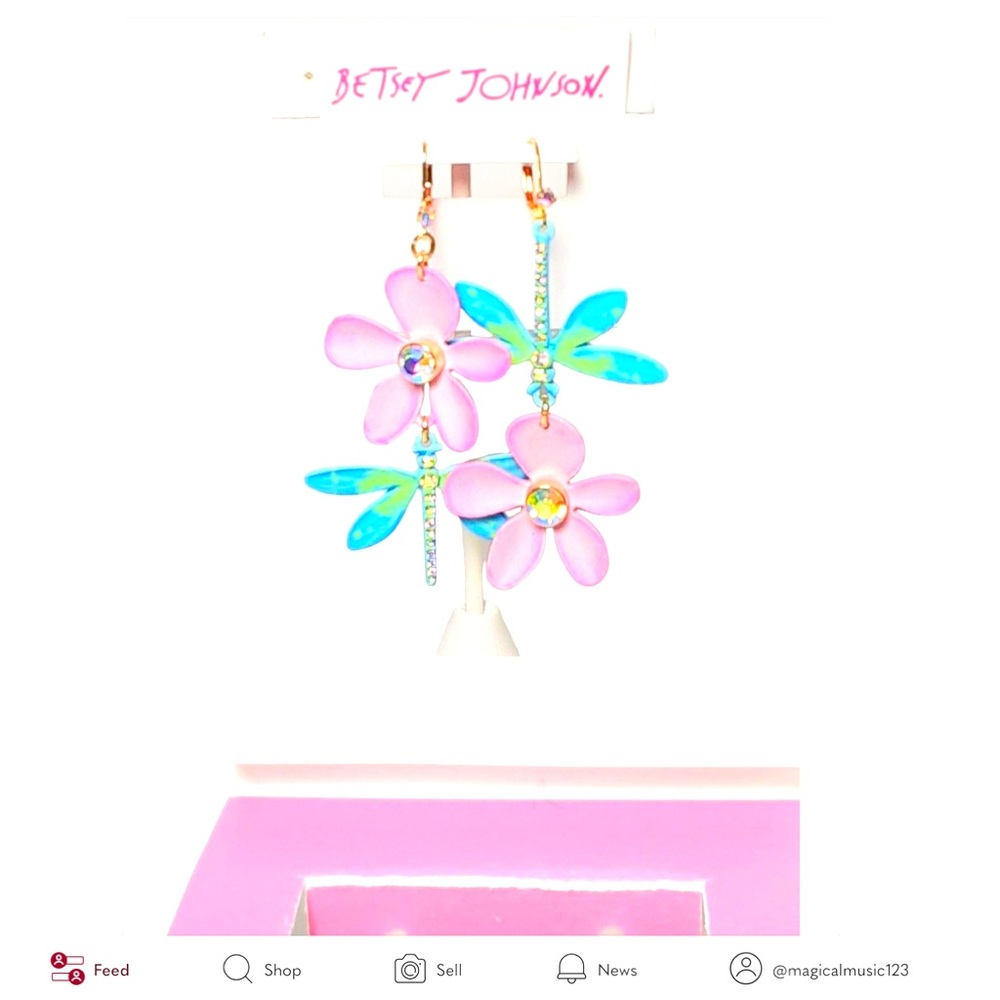 Pretty Betsey Johnson summer fun earrings